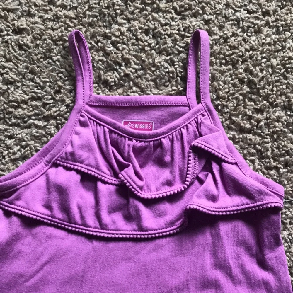 NWT Swiggles Marching Outfit Purple Ruffled Tank Top with Butterfly Shorts